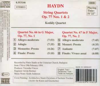 CD Joseph Haydn: String Quartets Op. 77 Nos. 1 & 2