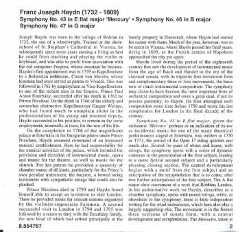 CD Joseph Haydn: Symphonies Vol. 24 - Symphonies Nos. 43 "Mercury", 46 & 47 