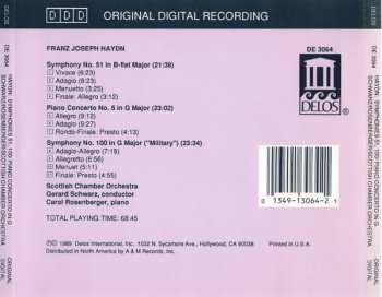 CD Joseph Haydn: Symphony No. 51 In B-Flat Major / Piano Concerto In G Major / Symphony No. 100 In G Major (Military)