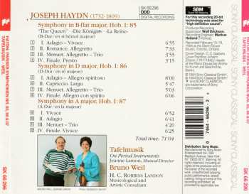CD Joseph Haydn: Paris Symphonies II - 1785-1786 - Nos. 85, 86 & 87
