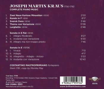 CD Joseph Martin Kraus: Complete Piano Music
