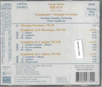 CD Joseph Martin Kraus: Symphonies In E Flat, C And C Minor • Olympie Overture