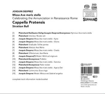 SACD Josquin Des Prés: Missa Ave Maris Stella (Celebrating The Annunciation In Renaissance Rome)