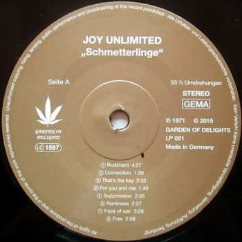 LP Joy Unlimited: Schmetterlinge LTD | NUM