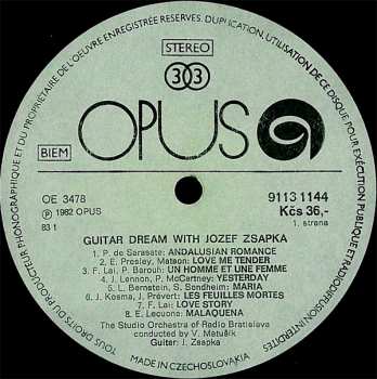 LP Jozef Zsapka: Guitar Dream With Jozef Zsapka (82 1)