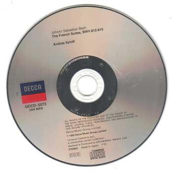 2CD Johann Sebastian Bach: The French Suites BWV 812-817