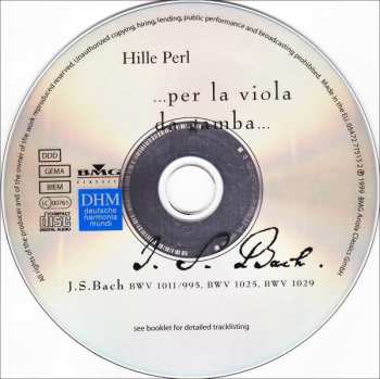 CD Johann Sebastian Bach: ...Per La Viola Da Gamba ...