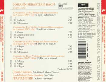 CD Johann Sebastian Bach: Violin Concertos, BWV 1041 • 1042 • 1043 • 1064