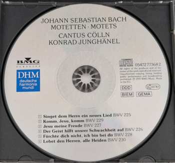 CD Johann Sebastian Bach: Motetten · Motets (BWV 225 - 230)