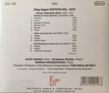 CD Johann Sebastian Bach: Partita For Solo Violin No. 3 In E BWV 1006 / Violin Concerto No. 2 In E BWV 1042 / Brandenburg Concerto No. 5 In D BWV 1050