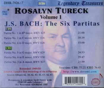 2CD Johann Sebastian Bach: The Six Partitas (Recorded 1949/50) - Rosalyn Tureck Vol.1