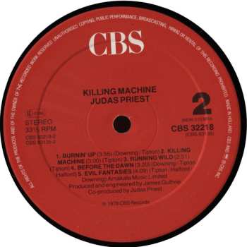 LP Judas Priest: Killing Machine