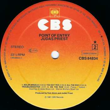 LP Judas Priest: Point Of Entry