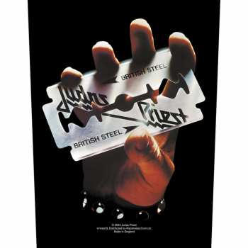 Merch Judas Priest: Nášivka na chrbát British Steel