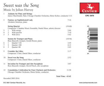 CD Julian Harvey: Sweet Was The Song