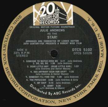 LP Julie Andrews: Star! (Original Motion Picture Sound Track Album)