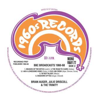 LP Julie Driscoll, Brian Auger & The Trinity: BBC Broadcasts 1966-68