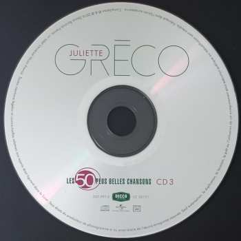 3CD Juliette Gréco: Les 50 Plus Belles Chansons
