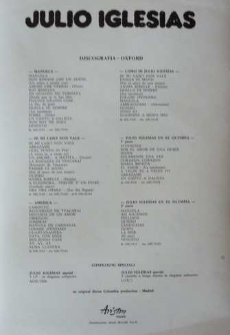 3LP/Box Set Julio Iglesias: Special