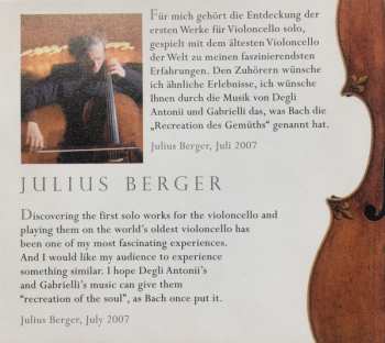 CD Julius Berger: Birth Of The Cello