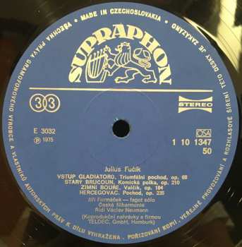 LP The Czech Philharmonic Orchestra: Česká Filharmonie Hrada Skladby Julia Fučíka
