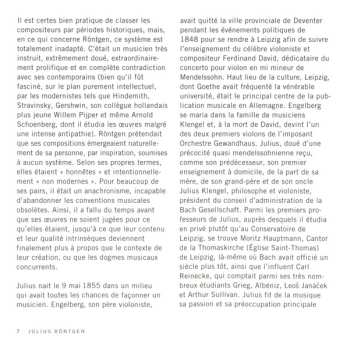 CD Julius Röntgen: Right Through The Bone: Julius Rontgen Chamber Music