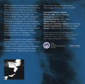 CD Julius Röntgen: Right Through The Bone: Julius Rontgen Chamber Music