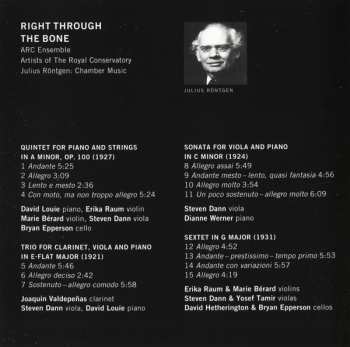 CD Julius Röntgen: Right Through The Bone: Julius Rontgen Chamber Music