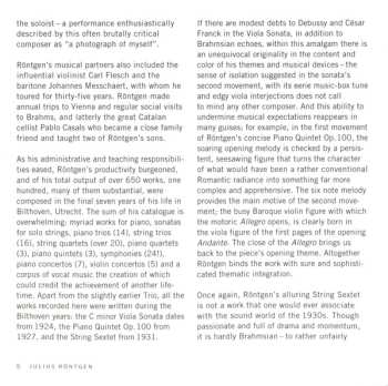 CD Julius Röntgen: Right Through The Bone: Julius Rontgen Chamber Music