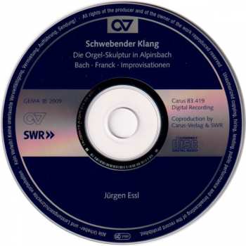 CD Jürgen Essl: Schwebender Klang (Die Orgel-Skulptur In Alpirsbach)