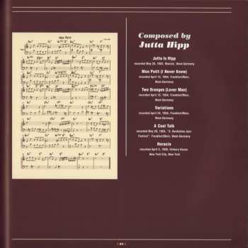 6CD/DVD/Box Set Jutta Hipp: Hipp Is Cool • The Life And Art Of Jutta Hipp LTD