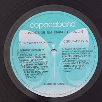 LP Juventude Em Embalo: Juventude Em Embalo Vol. 5