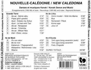 CD Kanak: Nouvelle-Calédonie: Danses Et Musiques Kanak / New Caledonia: Kanak Dance And Music