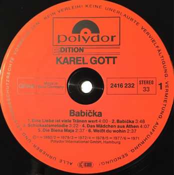 LP Karel Gott: Babička