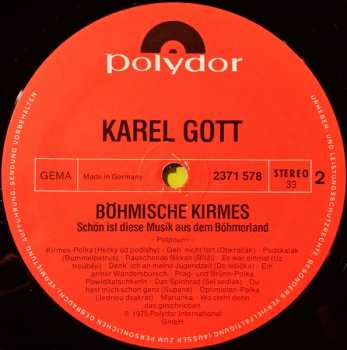 LP Karel Gott: Böhmische Kirmes Mit Karel Gott
