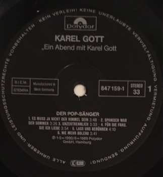 LP Karel Gott: Ein Abend Mit Karel Gott