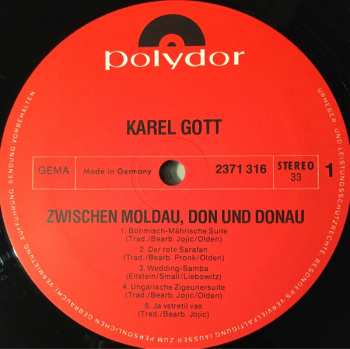 LP Karel Gott: Zwischen Moldau, Don Und Donau