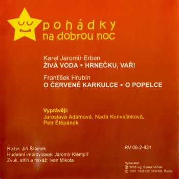 CD Karel Jaromír Erben: Živá Voda • Hrnečku, Vař! / O Červené Karkulce • O Popelce