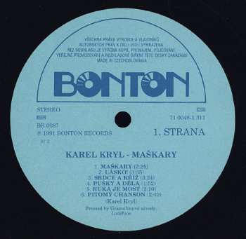 LP Karel Kryl: Maškary