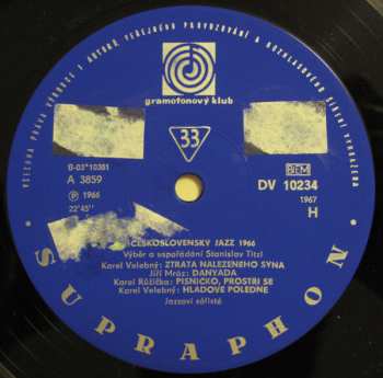 LP Karel Velebný: Československý Jazz 1966