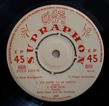 SP Karel Vlach Orchestra: It's Smart To Be Thrifty