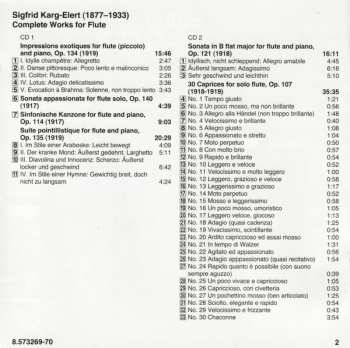 2CD Sigfrid Karg-Elert: Complete Works For Flute