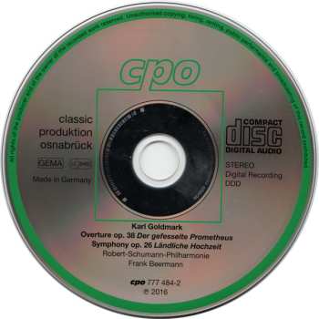 CD Karl Goldmark: Der Gefesselte Prometheus / Symphony Ländliche Hochzeit