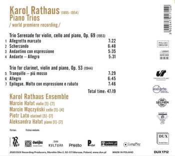 CD Karol Rathaus: Piano Trios