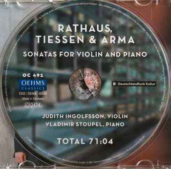 CD Karol Rathaus: Sonatas For Violin And Piano
