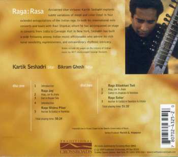 2CD Kartik Seshadri: Raga:Rasa - That Which Colors The Mind