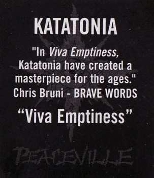LP Katatonia: Viva Emptiness - Clear Vinyl