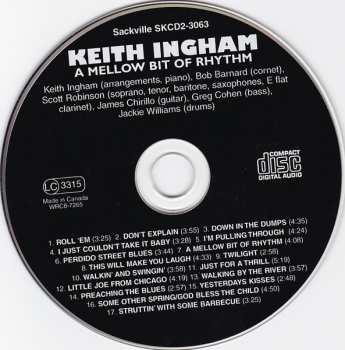 CD Keith Ingham: A Mellow Bit Of Rhythm