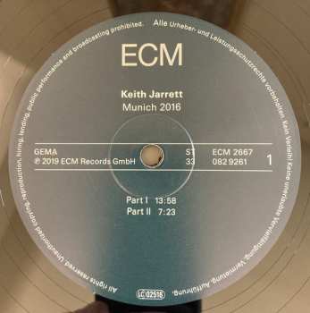 2LP Keith Jarrett: Munich 2016