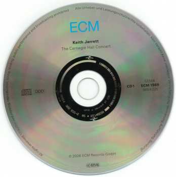 2CD Keith Jarrett: The Carnegie Hall Concert